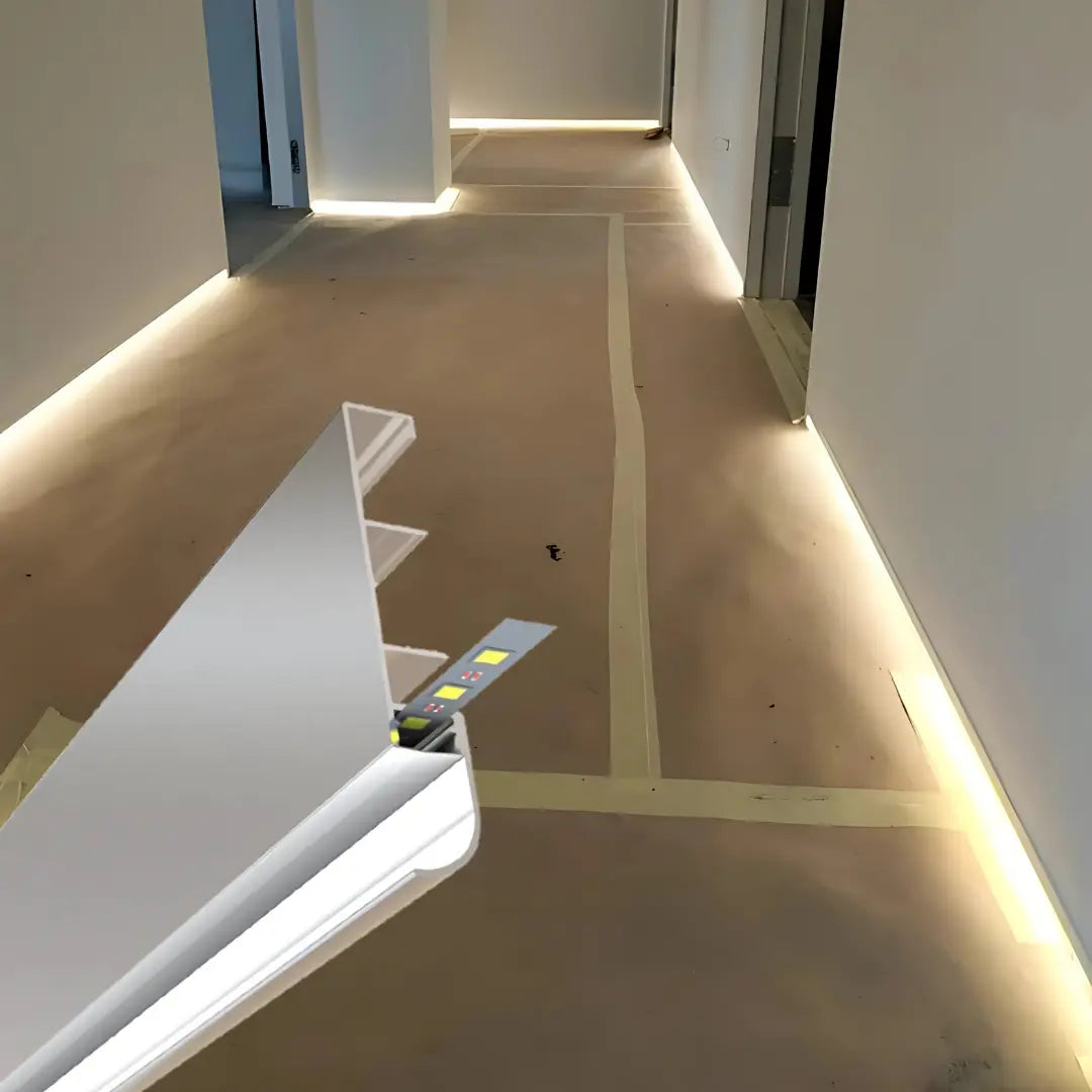 Altı Oval LED'li Süpürgelik Profili Yiğit Alüminyum